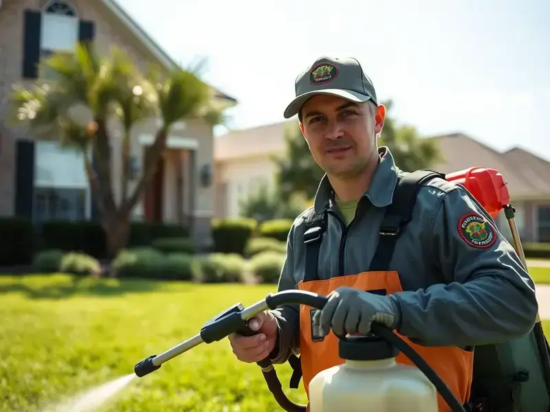 Professional residential lawn weed treatment